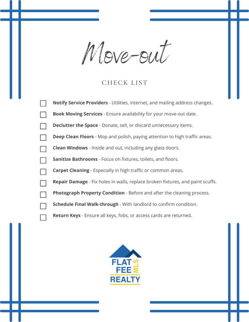 Move-out Checklist border